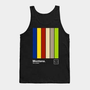 Montana State Flag // Original Minimalist Artwork Poster Design Tank Top